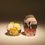 Paperweights - yellow, red
